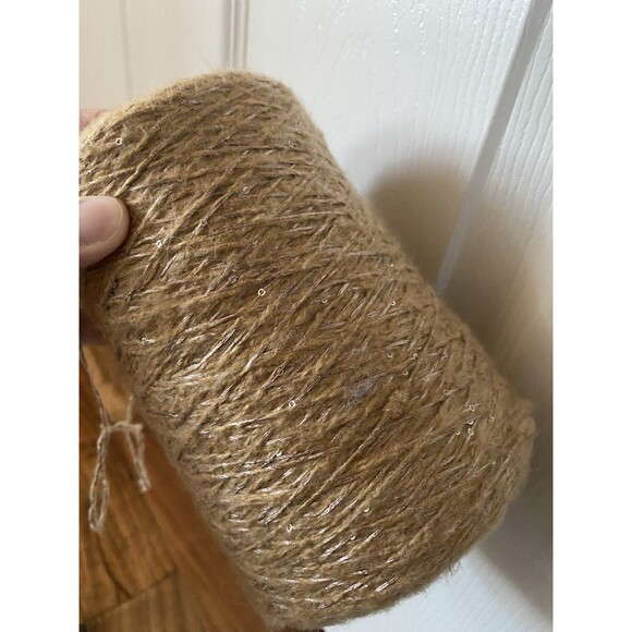 Cone Yarn Brown Silver Sequins 460g #420 - Picture 3 of 4